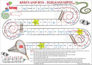 Billede af iundervisning.dk - Tysk - Haben og Sein - Slangespil (Brætspil)